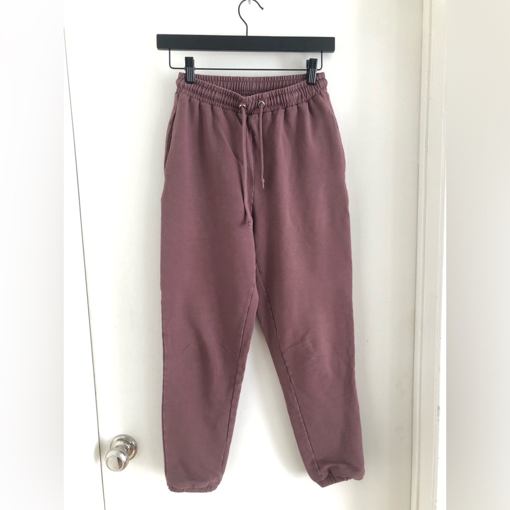 Meshki women’s burgundy joggers sweatpants size Xs MK